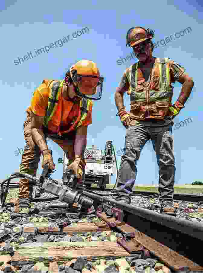 A Group Of Railroad Workers Diligently Repairing Tracks, With A Train In The Background And A Picturesque Landscape. Railroads Of Southwest Florida (Images Of America)