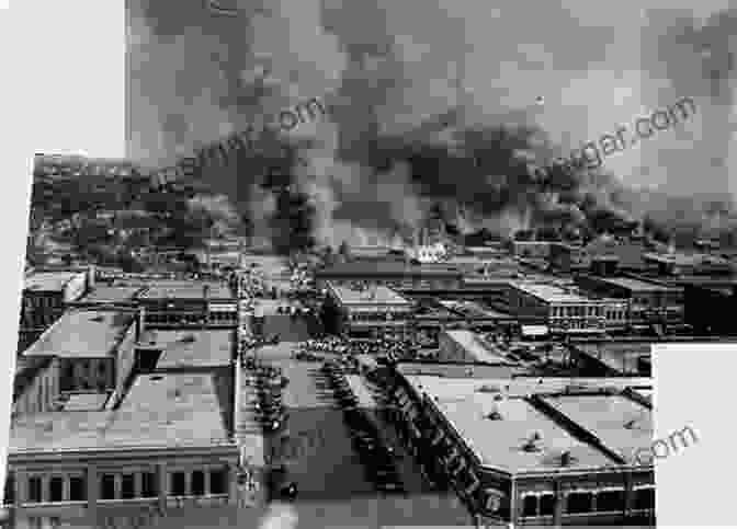 An Image Of The Tulsa Race Riot, With Smoke Billowing In The Background. Riot And Remembrance: The Tulsa Race Riot And Its Legacy