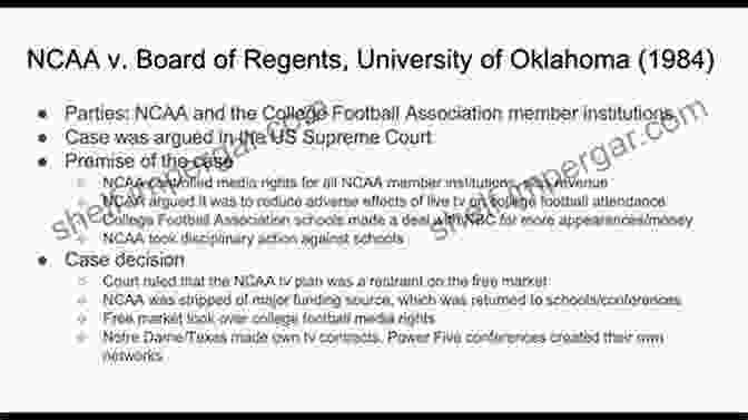 Landmark Publication: NCAA V. Board Of Regents Of The University Of Oklahoma (1984) The Sherman Antitrust Act LandMark Publications