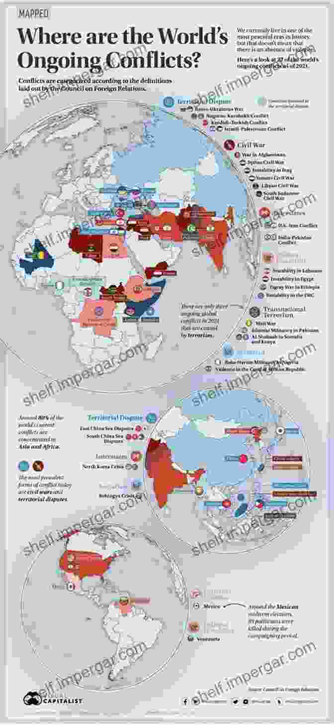 Map Illustrating The Distribution Of Inter Territorial Conflicts Around The World The Conflict Of Laws In India: Inter Territorial And Inter Personal Conflict Second Edition