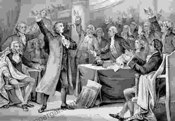 Patrick Henry, A Renowned American Orator And Patriot, Delivers A Passionate Speech Before The Virginia Convention In 1775, Urging For Independence From British Rule. Lion Of Liberty: Patrick Henry And The Call To A New Nation