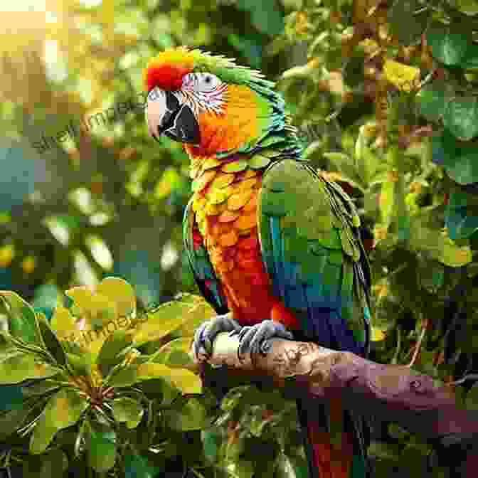 Stunning Photograph Of A Vibrant Tropical Parrot Perched On A Branch, Its Colorful Feathers Shimmering In The Sunlight. Coffee Table Book: Beautiful Birds (Small Coffee Table Books)